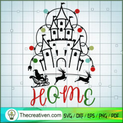 Home Christmas Castle SVG, Disney Christmas SVG, Mickey And Minnie SVG