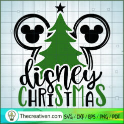 Mickey Disney Christmas Pine Tree SVG Cut File for Cricut & Silhouette