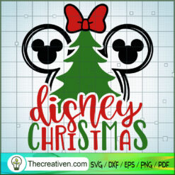 Minnie Disney Christmas Pine Tree SVG Cut File for Cricut & Silhouette