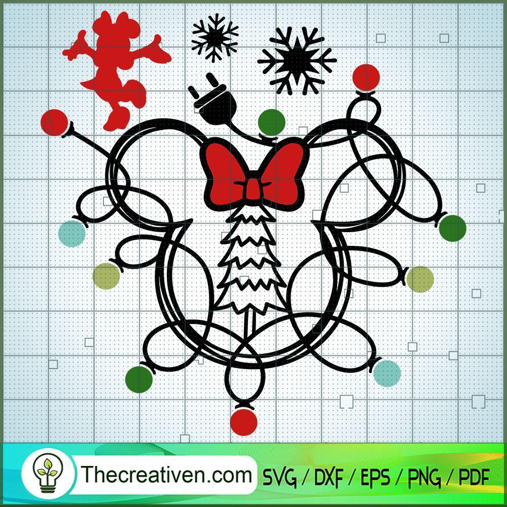 Minnie Christmas Light SVG Cut File for Cricut & Silhouette 1 Minnie Christmas Light SVG Cut File for Cricut & Silhouette