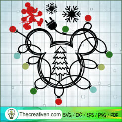 Mickey Christmas Light SVG Cut File for Cricut & Silhouette
