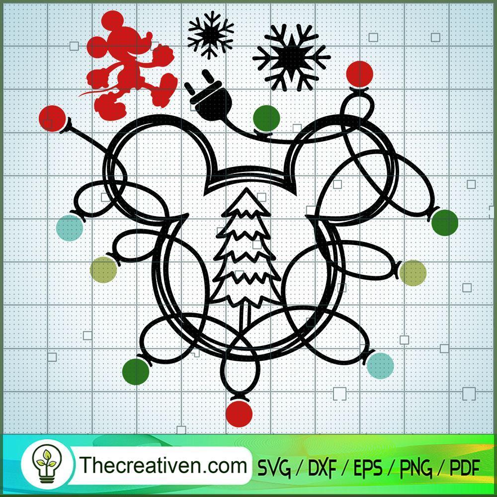 Mickey Christmas Light SVG Cut File for Cricut & Silhouette 1 Mickey Christmas Light SVG Cut File for Cricut & Silhouette