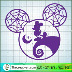 Halloween Mickey Spider Silk Head SVG Cut File for Cricut & Silhouette
