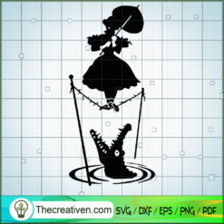 Haunted Umbrella Crocodile SVG Cut File for Cricut & Silhouette