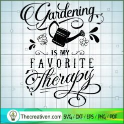 Gardening My Therapy Free SVG Cut File for Cricut & Silhouette