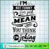 I m not funny I m just mean copy