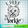 I Love My Yorkie Free SVG Cut File for Cricut & Silhouette 2 I love my Yorkie copy