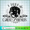I Love My Great Pyrenees Free SVG Cut File for Cricut & Silhouette 2 I love my Great Pyrenees for black copy