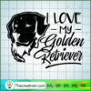 I Love My Golden Retriever Free SVG Cut File for Cricut & Silhouette