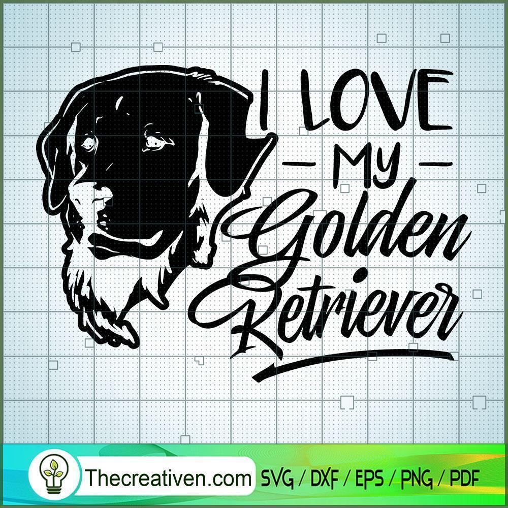 I Love My Golden Retriever Free SVG Cut File for Cricut & Silhouette 1 I Love My Golden Retriever Free SVG Cut File for Cricut & Silhouette