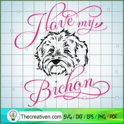 I Love My Bichon Free SVG Cut File for Cricut & Silhouette