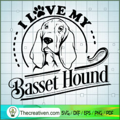 I Love My Basset Free SVG Cut File for Cricut & Silhouette