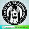 Bloodhound Love Free SVG Cut File for Cricut & Silhouette 2 Bloodhound love black copy