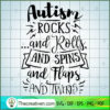 Autism Rocks And Rolls Free SVG Cut File for Cricut & Silhouette