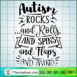 Autism Rocks And Rolls Free SVG Cut File for Cricut & Silhouette