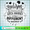 Autism - Different Roadmap Free SVG Cut File for Cricut & Silhouette