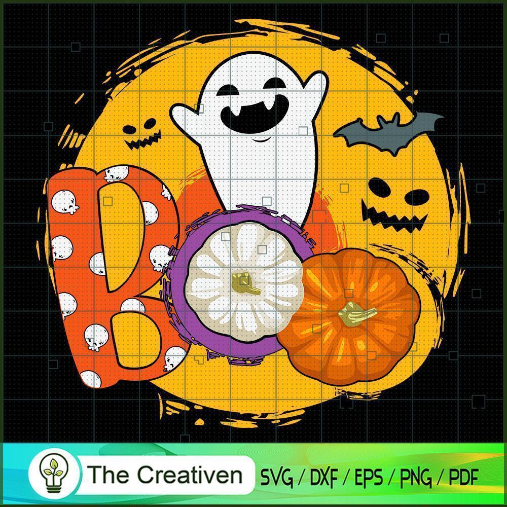 Boo Halloween Pumpkin Vintage SVG Cut File for Cricut & Silhouette 1 Boo Halloween Pumpkin Vintage SVG Cut File for Cricut & Silhouette