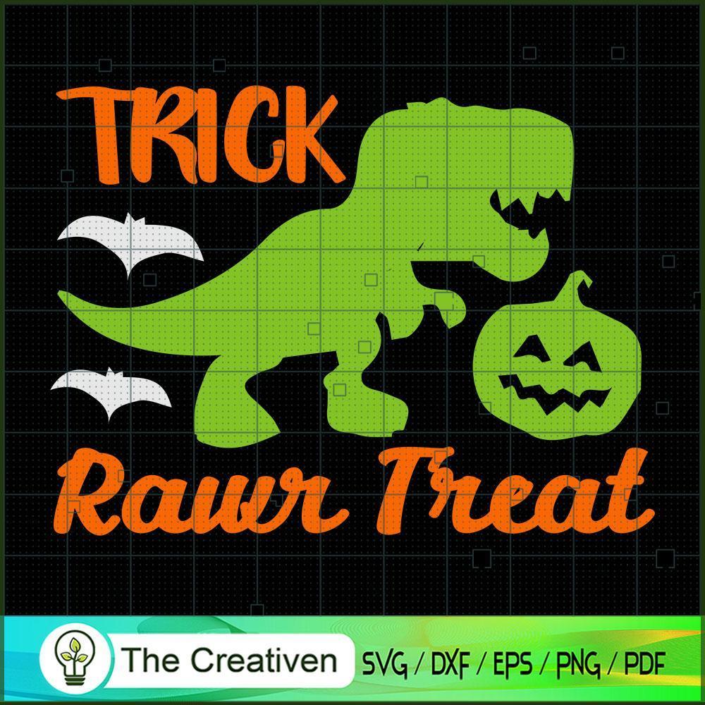 Trick Rawr Treat SVG Cut File for Cricut & Silhouette Design 27417 1 Trick Rawr Treat SVG Cut File for Cricut & Silhouette Design 27417