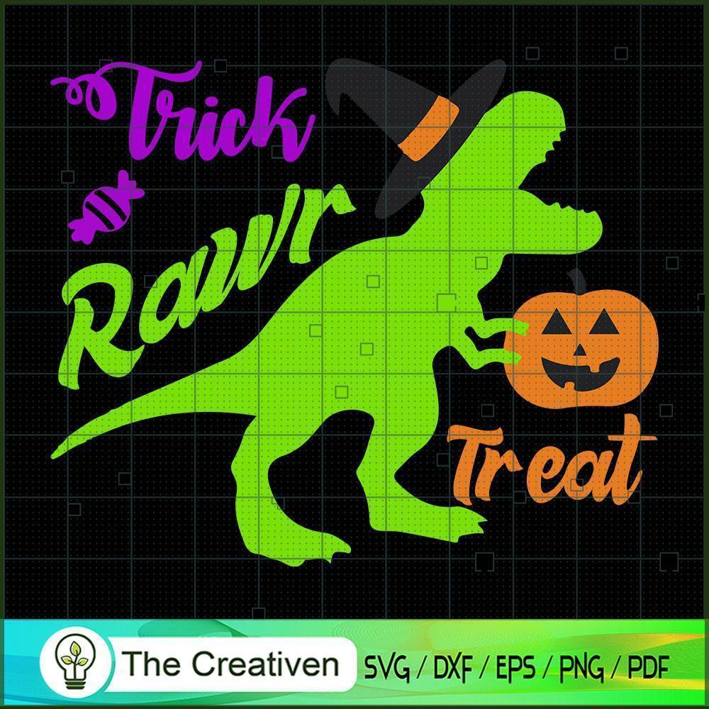 Trick Rawr Treat Halloween SVG Cut File for Cricut & Silhouette 1 Trick Rawr Treat Halloween SVG Cut File for Cricut & Silhouette