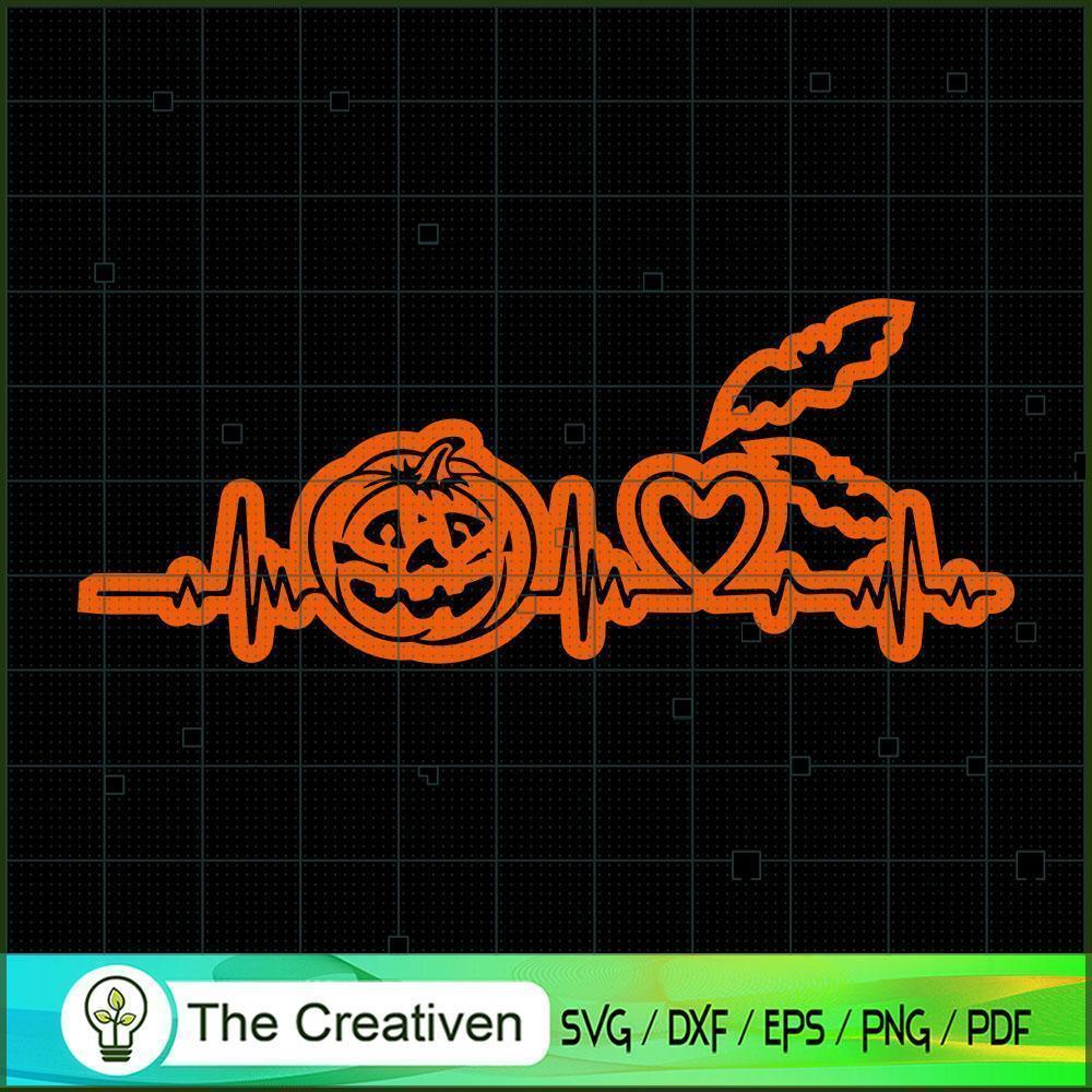 Halloween Heart Beat SVG Cut File for Cricut & Silhouette 1 Halloween Heart Beat SVG Cut File for Cricut & Silhouette