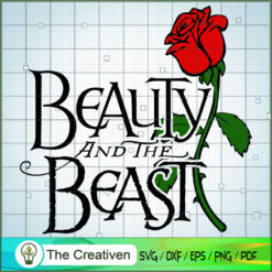 Beauty And The Beast Flower  SVG Cut File for Cricut
