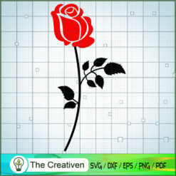 Red Rose SVG Cut File for Cricut & Silhouette
