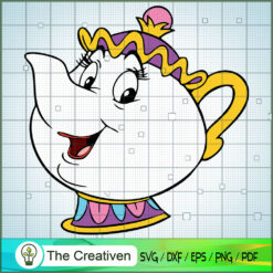 Cute Mrs.Potts SVG Cut File for Cricut & Silhouette