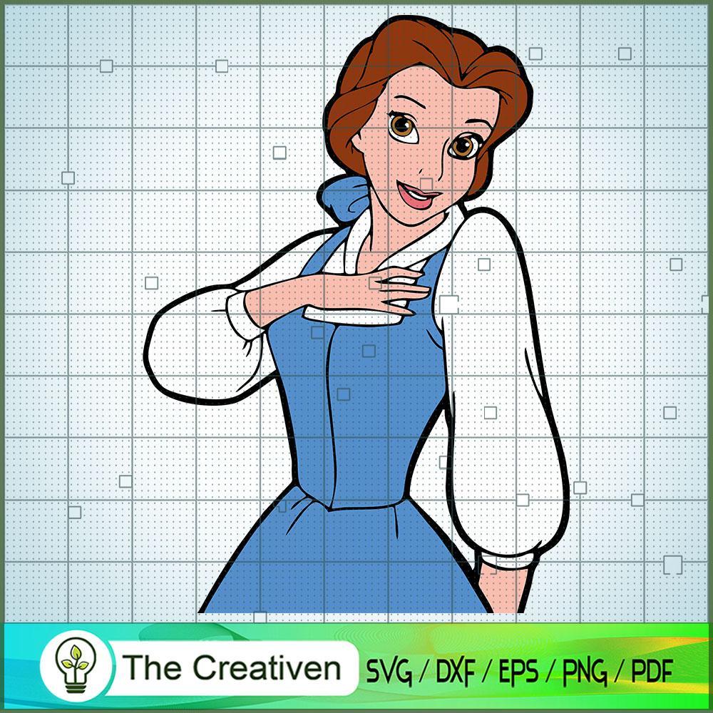 Beautiful Belle Princess SVG Cut File for Cricut & Silhouette 1 Beautiful Belle Princess SVG Cut File for Cricut & Silhouette