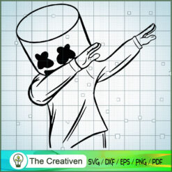 Dabbing Marshmello SVG Cut File for Cricut & Silhouette