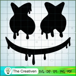 Marshmello Face Flow SVG Cut File for Cricut & Silhouette