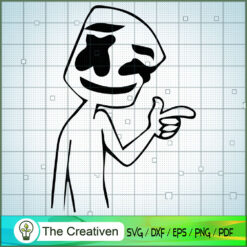 Sad Boy Marshmello SVG Cut File for Cricut & Silhouette