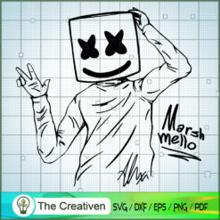 Hi I'am Marshmello SVG Cut File for Cricut & Silhouette