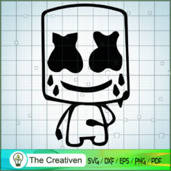 Cute Chibi Marshmello SVG Cut File for Cricut & Silhouette