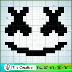 Marshmello Pixel Logo SVG Cut File for Cricut & Silhouette