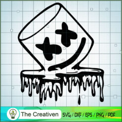 Marshmello Head Flow SVG Cut File for Cricut & Silhouette