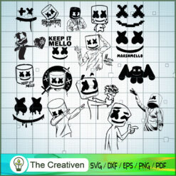 Bundle Marshmello SVG Cut File for Cricut & Silhouette