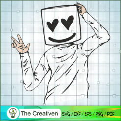 Funny Man Marshmello SVG Cut File for Cricut & Silhouette