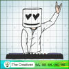 DJ Marshmello SVG Cut File for Cricut & Silhouette 2 17 copy 1
