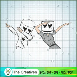 Couple Marshmello SVG Cut File for Cricut & Silhouette