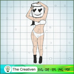 Sexy Girl Marshmello SVG Cut File for Cricut & Silhouette