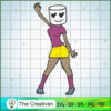 Dancing Girl Marshmello SVG Cut File for Cricut & Silhouette