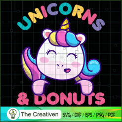 Unicorns & Donut SVG Cut File for Cricut & Silhouette