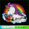 Unicorn Reading Book SVG Cut File for Cricut & Silhouette