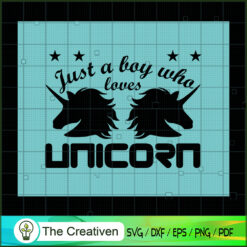 Just A Boy Who Lovers Unicor SVG Cut File for Cricut Design 26501