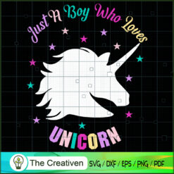 Just A Boy Who Lovers Unicor SVG Cut File for Cricut Design 26448