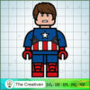 Captain America Lego SVG Cut File for Cricut & Silhouette