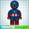 Cute Captain Lego SVG Cut File for Cricut & Silhouette 3 Lego Captain America 3 copy