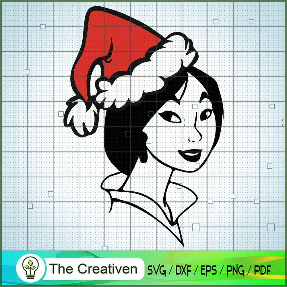 Mulan Christmas Hat SVG, Disney Princess SVG, Christmas SVG 1 Mulan Christmas Hat SVG, Disney Princess SVG, Christmas SVG
