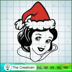 Snow White Christmas Hat SVG, Disney Princess SVG, Christmas SVG