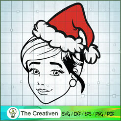Cinderella Christmas Hat SVG, Disney Princess SVG, Christmas SVG